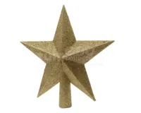 Piek Glitter Ster 19cm Licht Goud