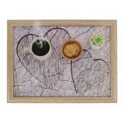 Mars & More Schootkussen Laptray - hartjes print - laptray - 43 x 33 cm - Dienblad