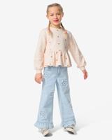 HEMA Kinderbroek bloemen lichtblauw (lichtblauw)