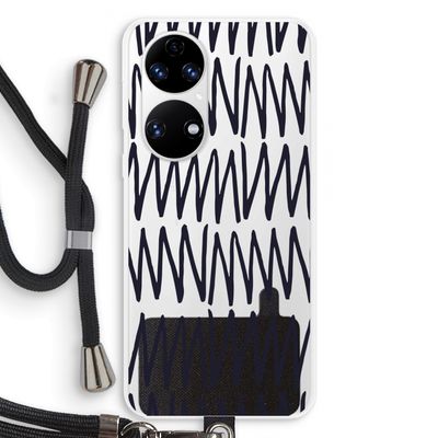 Marrakech Zigzag: Huawei P50 Transparant Hoesje met koord
