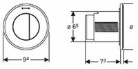 Geberit Type 10 2-knops Pneumatische Inbouw Drukker Chroom-mat Chroom - thumbnail