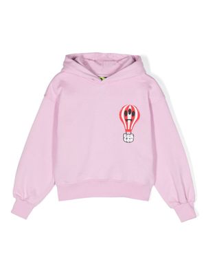 Barrow kids hoodie en coton à logo imprimé - Rose