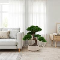 Pinus Bonsai x5 deluxe kunstplant op voet 80cm