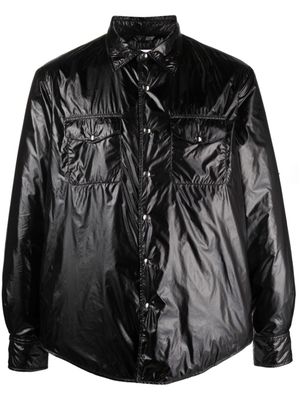 ASPESI chemise Piu à fini brillant - Noir
