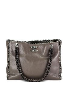 CHANEL Pre-Owned sac à main édition limitée à franges - Marron