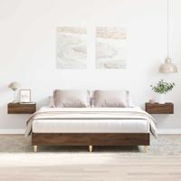 Bedframe zonder matras 140x200 cm spaanplaat bruin eikenkleurig