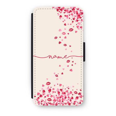 Hartjes en kusjes: iPhone 7 Plus Flip Hoesje