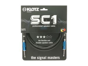 Klotz SC1PP01SW speaker adapterkabel 2x jack 2 x 1.5 mm² 1 meter