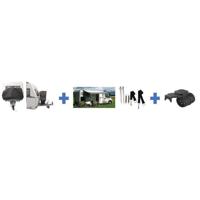 Camping vertrekpakket - HTC UITRUSTING - Inclusief: 1 hoes voor 2 fietsen, stormband, adapter