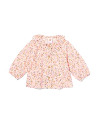 HEMA Babyblouse mousseline bloemen ecru (ecru)