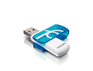 Philips VIVID USB-stick 16 GB Blauw FM16FD05B/00 USB 2.0