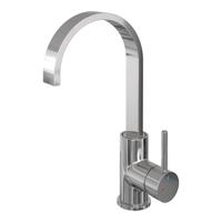 BRAUER Stripe Hoge Opbouw Wastafelmengkraan - draaibare platte uitloop - model A - chroom 5-CE-003-S5