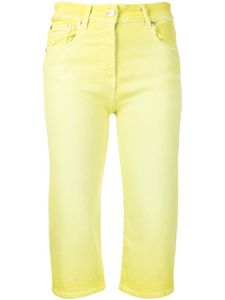 MSGM pantalon court à taille mi-haute - Jaune