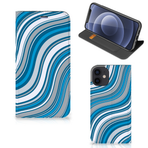 iPhone 12 Mini Hoesje met Magneet Waves Blue