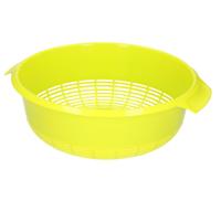 Plasticforte keuken vergiet - groen - 27 x 23 x 9 cm - Laag model - kunststof - keuken accessoires