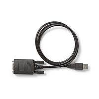 Nedis CCGW60852BK09 seriële kabel Zwart 0,9 m USB-A RS232 - thumbnail