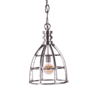 Hanglamp Carolina klein ruw nickel - thumbnail