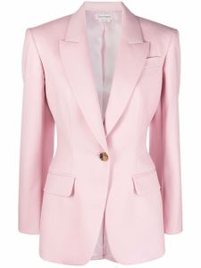 Alexander McQueen blazer en laine à simple boutonnage - Rose