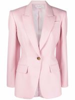 Alexander McQueen blazer en laine à simple boutonnage - Rose - thumbnail