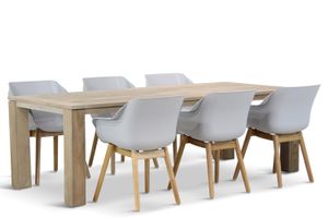 Hartman Sophie teak/Brighton 240 cm dining tuinset 7-delig