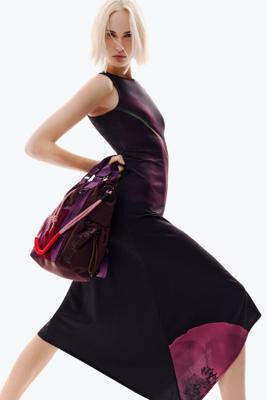 Asymmetrische papaverjurk - BLACK - M