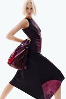 Asymmetrische papaverjurk - BLACK - M