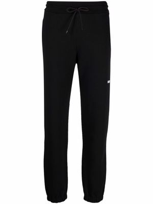 MSGM pantalon de jogging à logo - Noir
