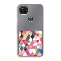 Gekleurde driehoekjes: Google Pixel 4a Transparant Hoesje