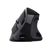 Wireless muis Trust Voxx Zwart ergonomisch Verticaal Bluetooth Herlaadbaar - thumbnail