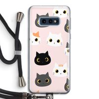 Katten: Samsung Galaxy S10e Transparant Hoesje met koord