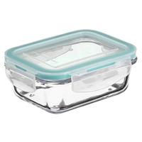 5Five Vershoudbakje met deksel - glas - luchtdicht - met clips - 18 x 12 x 6 cm - 800 ml
