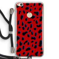 Red Leopard: Huawei Ascend P8 Lite (2017) Transparant Hoesje met koord