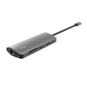 Trust Dalyx 7-in-1 USB-C-adapter USB Hub Zilver