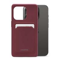 Mobilize Rubber Gelly Card Case Apple iPhone 15 Pro Matt Bordeaux