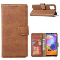 Galaxy Note20 Wallet Case Bruin met Pasjeshouder - thumbnail