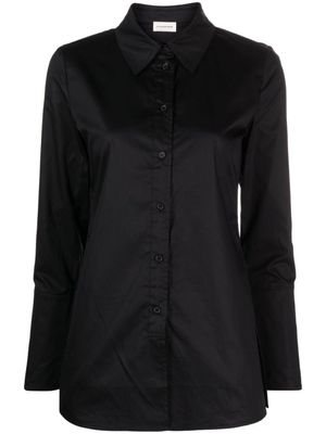 By Malene Birger chemise en coton à col italien - Noir