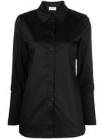 By Malene Birger chemise en coton à col italien - Noir