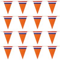 Bellatio Decorations - Oranje Holland vlaggenlijnen - 4x stuks van 10 meter - thumbnail