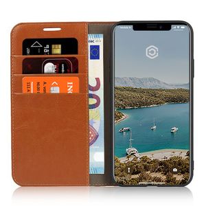 Casecentive Leren Wallet case Luxe iPhone 11 Pro Max tan