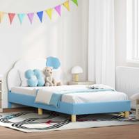 Bedframe voor kinderen met hoofdbord Blauw 90 x 200 cm PU