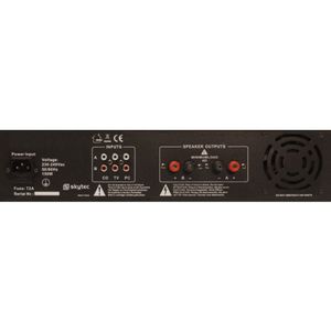 SkyTec 2 x 1000W DJ PA versterker SPL2000 met EQ