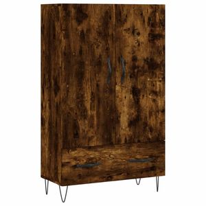 vidaXL Hoge kast 69,5x31x115 cm bewerkt hout gerookt eikenkleurig