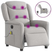 Massagestoel elektrisch verstelbaar stof wolk grijs