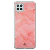 Samsung Galaxy A22 4G siliconen hoesje - Marmer roze Samsung Galaxy A22 4G siliconen hoesje - Marmer roze