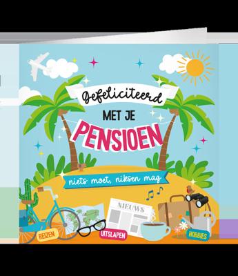 XL Wenskaart Geniet van je Pensioen Cartoon