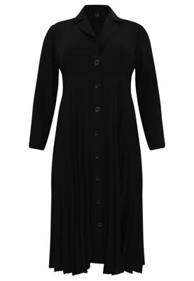 Yoek Cardigan PLISSÉ | Zwart | Maat 58/60