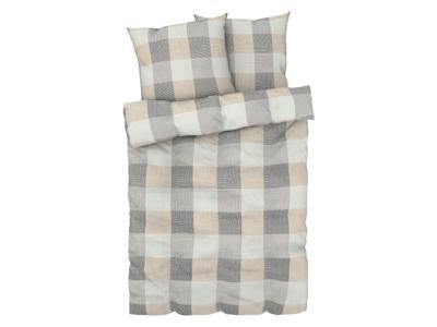 LIVARNO home Microvezel-satijn omkeerbaar beddengoed 240 x 220 cm (Geruit)