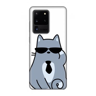 Cool cat: Volledig geprint Samsung Galaxy S20 Ultra Hoesje