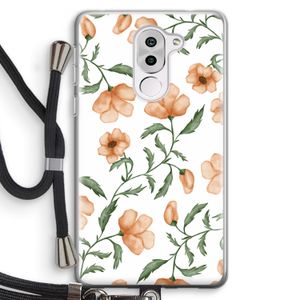 Peachy flowers: Honor 6X Transparant Hoesje met koord