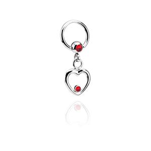 Jeweled Ball Closure Ring met bedel Chirurgisch staal 316L / Belegde messing Piercingringen